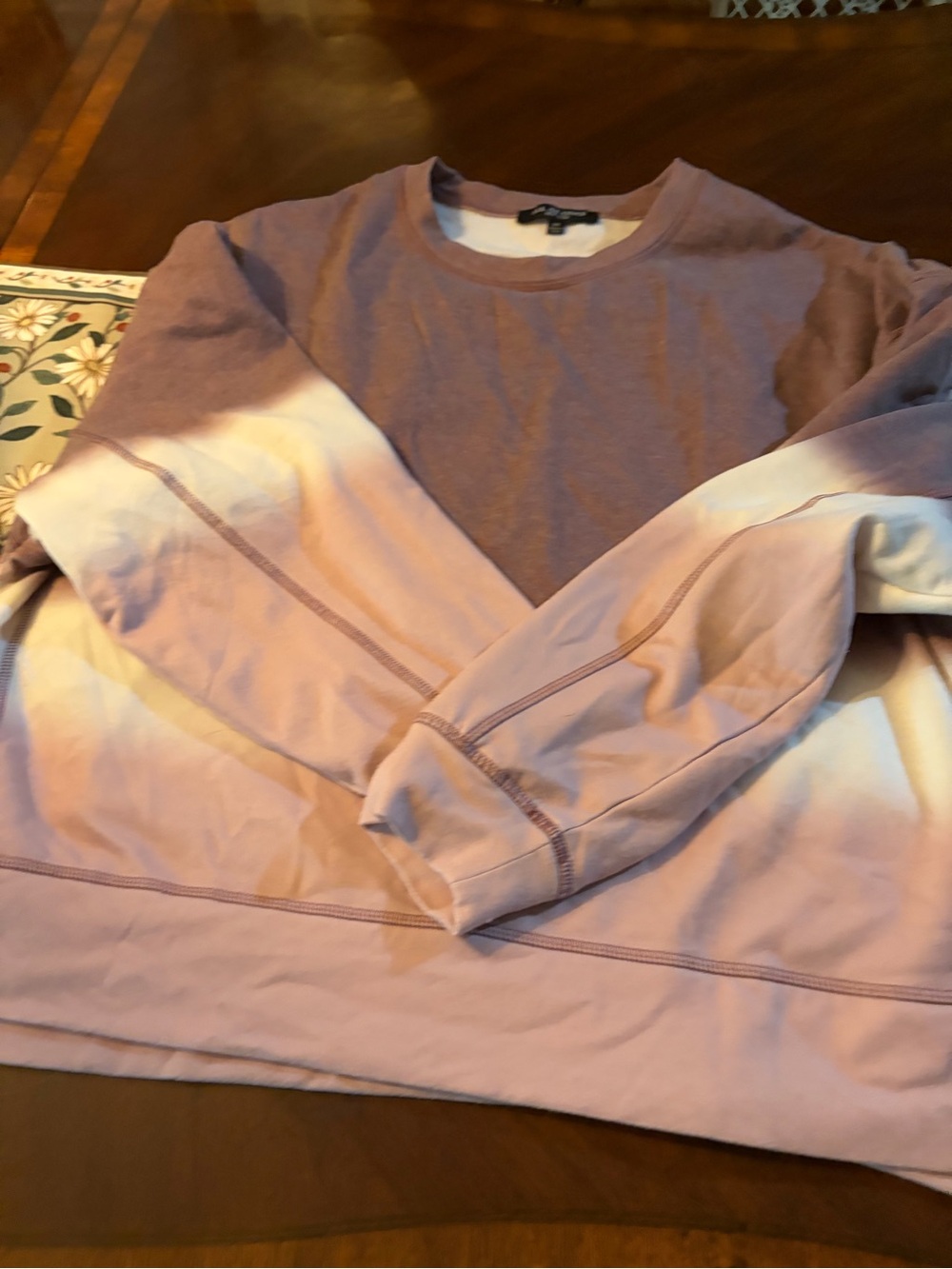 Women’s Crewneck Pullover Sweater - Dusty Mauve Ombre